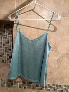 Light Blue Satin Cami Top - Women